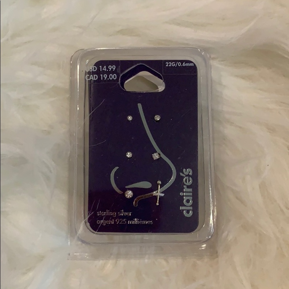 Silver Nose Jewellery Set